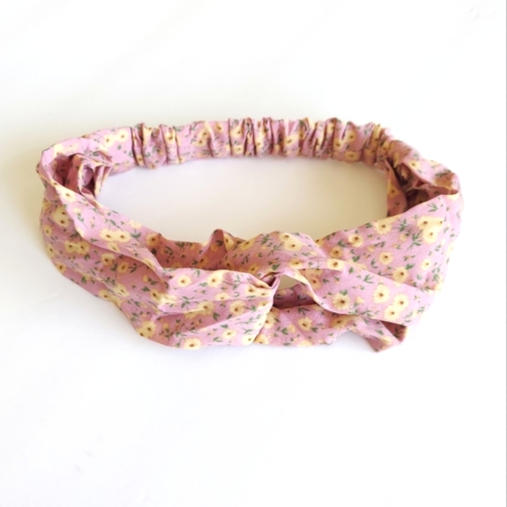 Ditsy Floral Twist Headwrap - Pink